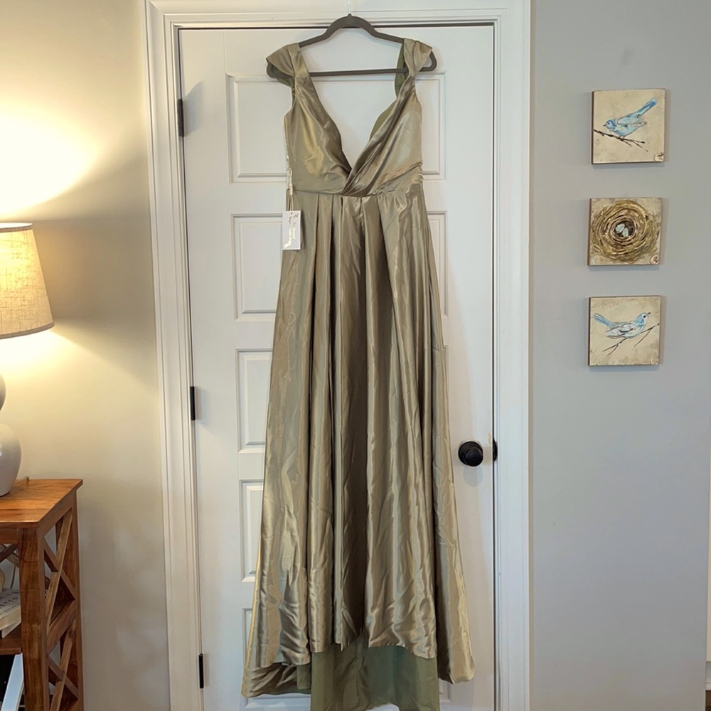 Brand new OKBridal floor length off shoulder dress